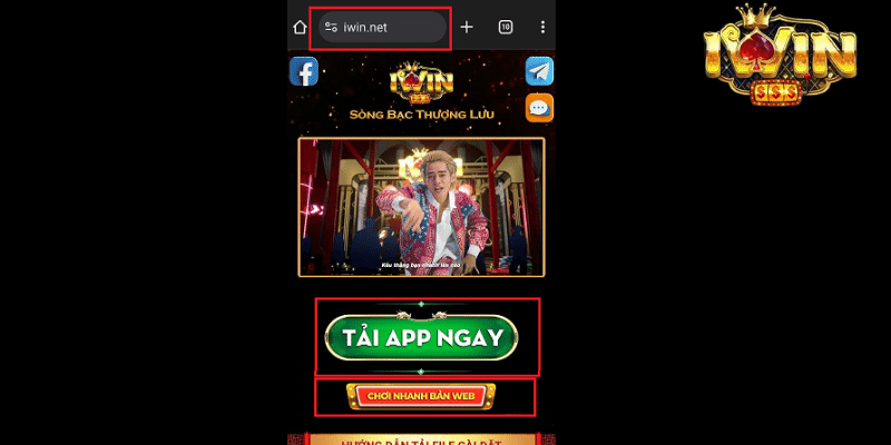 Truy cập vào trang iWin chính thức để tải App iWin về