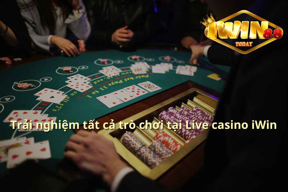 Hình ảnh giao diện Live Casino tại iWin với nhiều trò chơi bài trực tuyến.